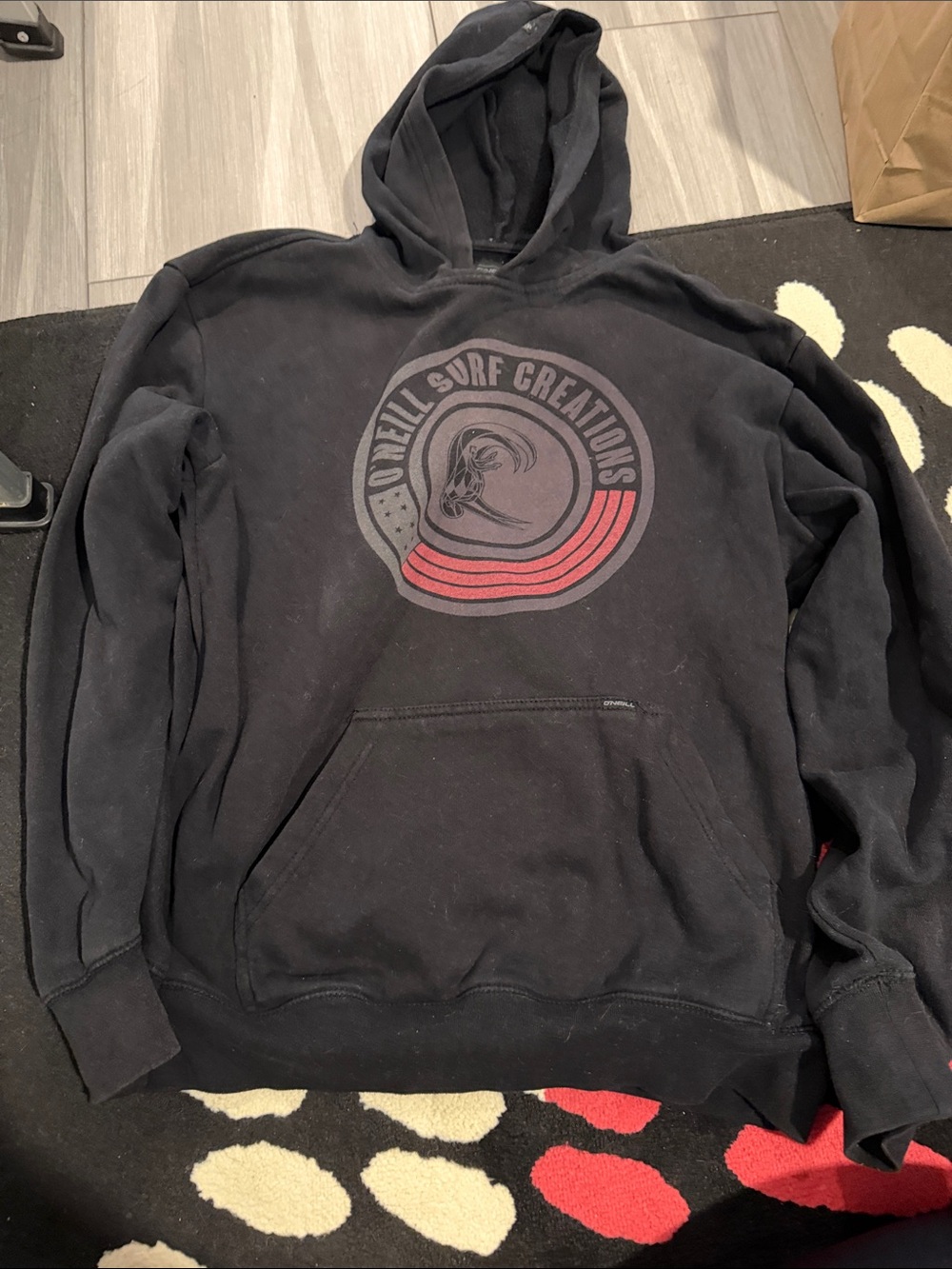O'Neill Black Graphic Hoodie - Boys Pullover Sweatshirt